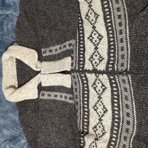 XL Knitted Zip Up Sweater